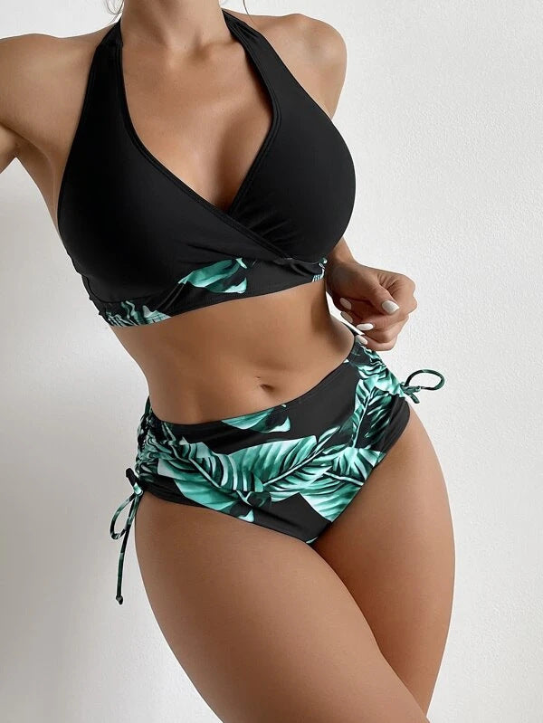 Ensemble de bikini femme Berg-Feldt coupe haute et laçages élégants