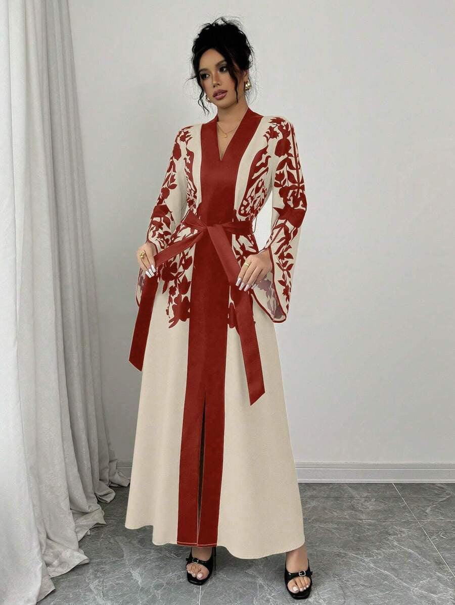 Robes longues fleuries pour femme à manches courtes de berg-feldt