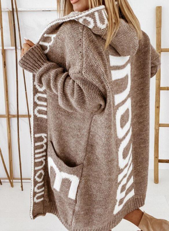 Damen Strickmantel Oversize avec poches pratiques Berg-Feldt