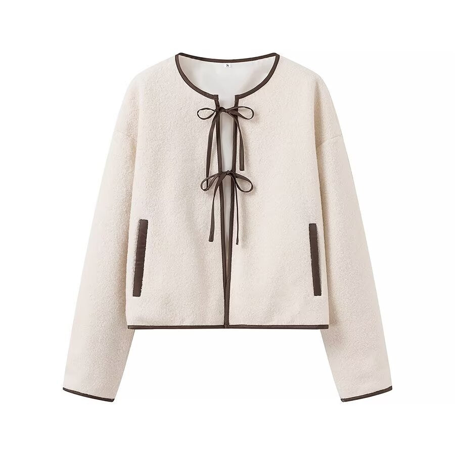 Women's Cozy Fleece Tie-Front Jacket by berg-feldt