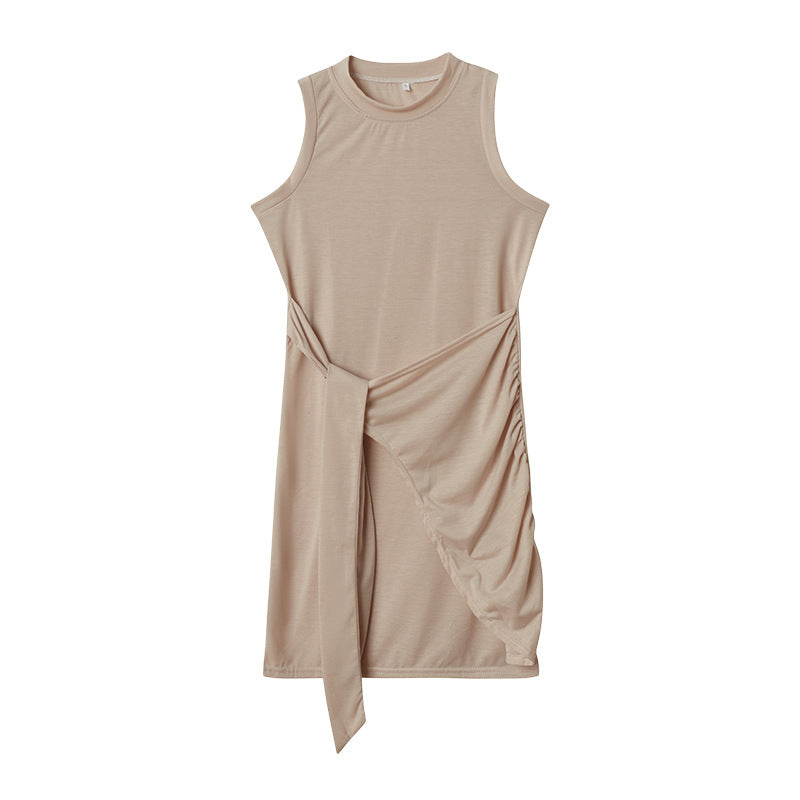 Wickelkleid für Damen, ärmellos, mit seitlichen Bindedetails von berg-feldt