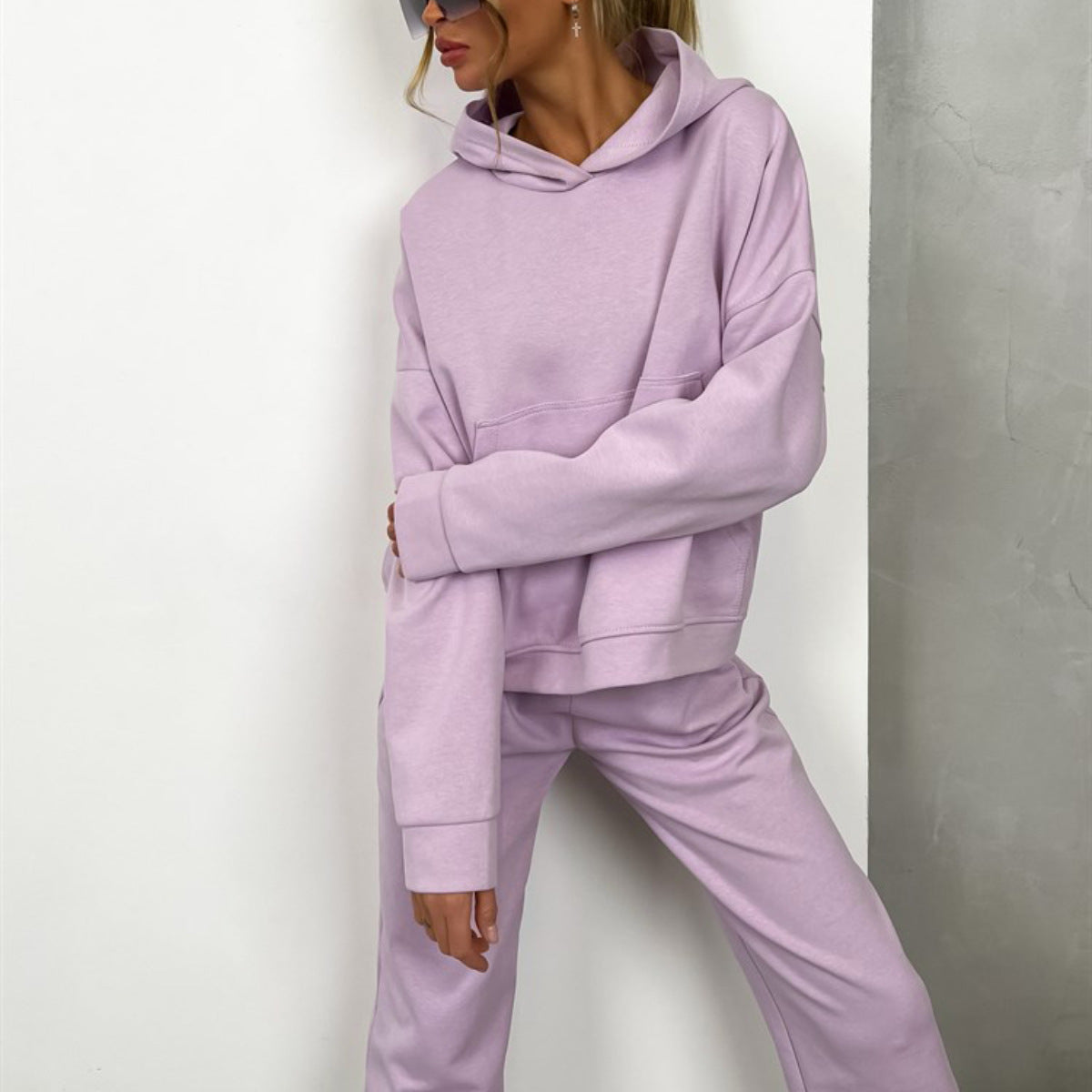 Ensemble de survêtement confortable à capuche pour femme avec poignets élastiques Berg-Feldt