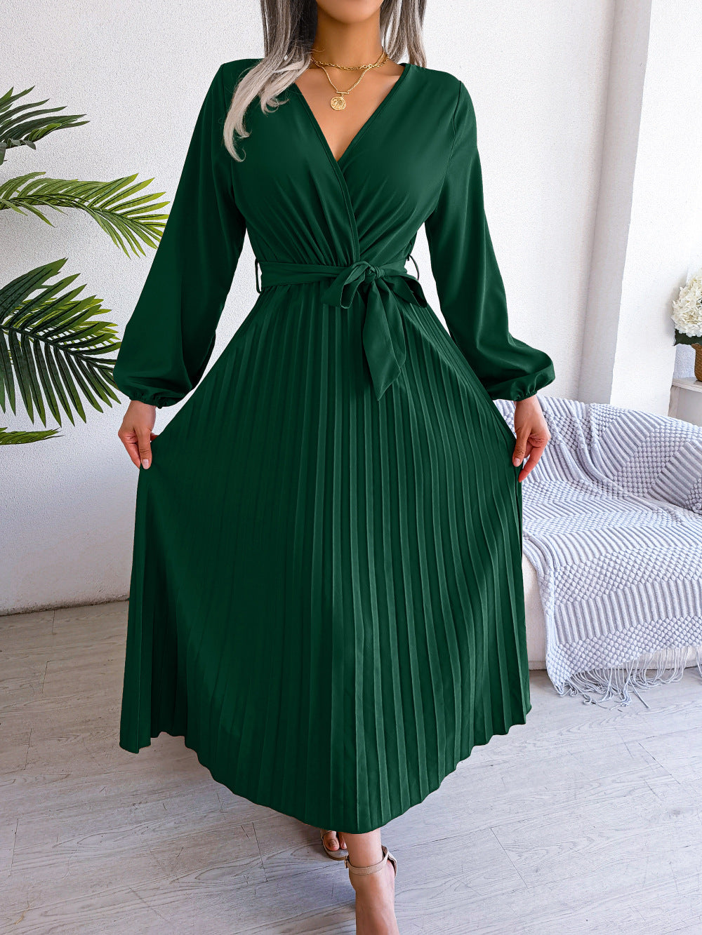 Wickeloptik Kleid Damen Faltenrock berg-feldt