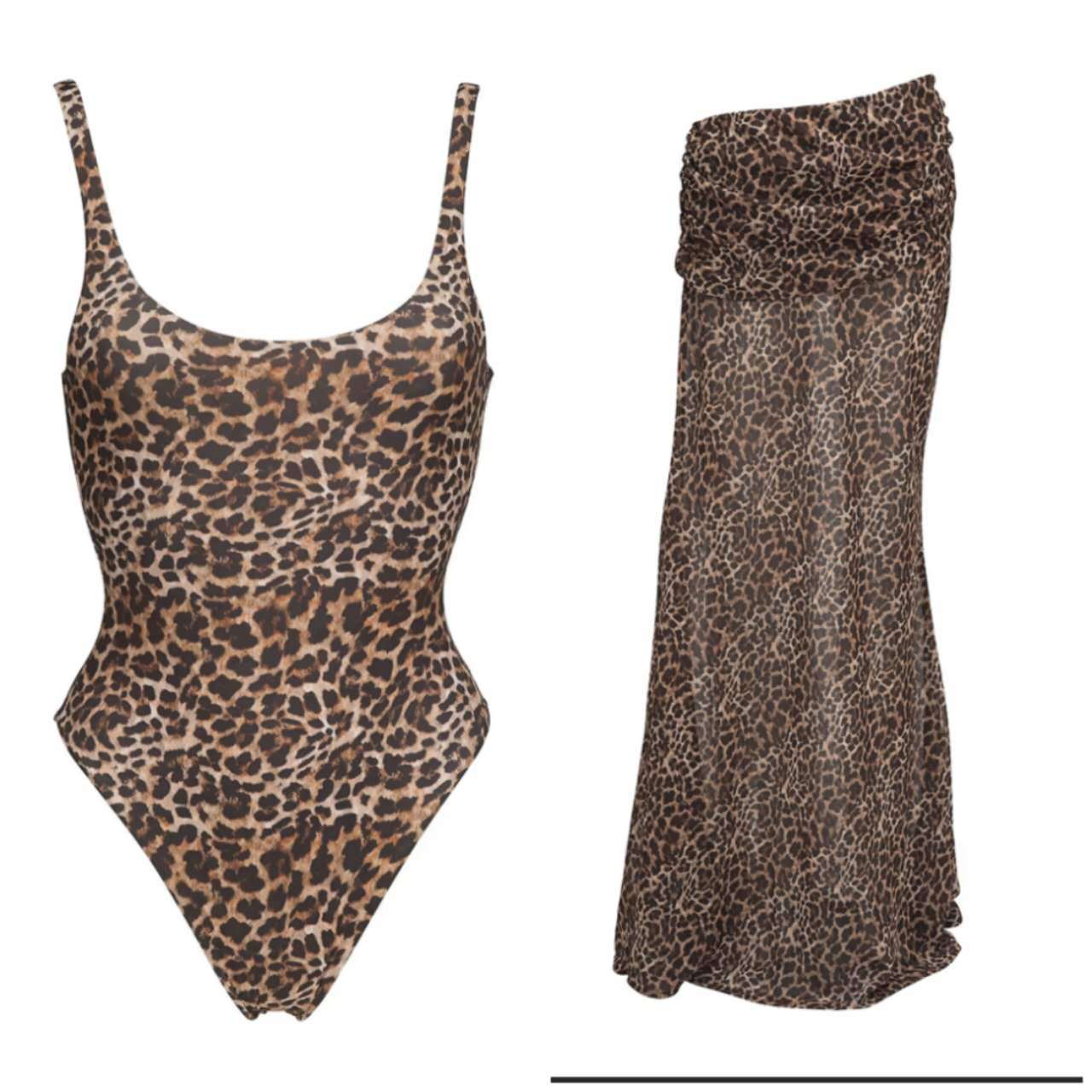 Wickelrock Badeanzug Leopardenmuster Damen berg-feldt
