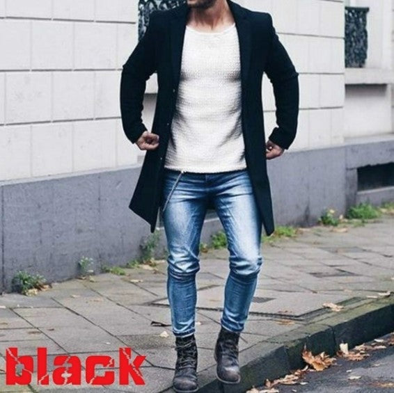 Herren eleganter und lässiger Langmantel aus hochwertigem Material Berg-Feldt