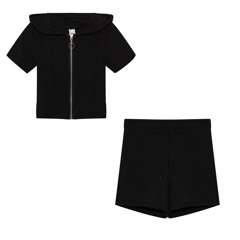 Women's hooded knit short set Berg-Feldt
