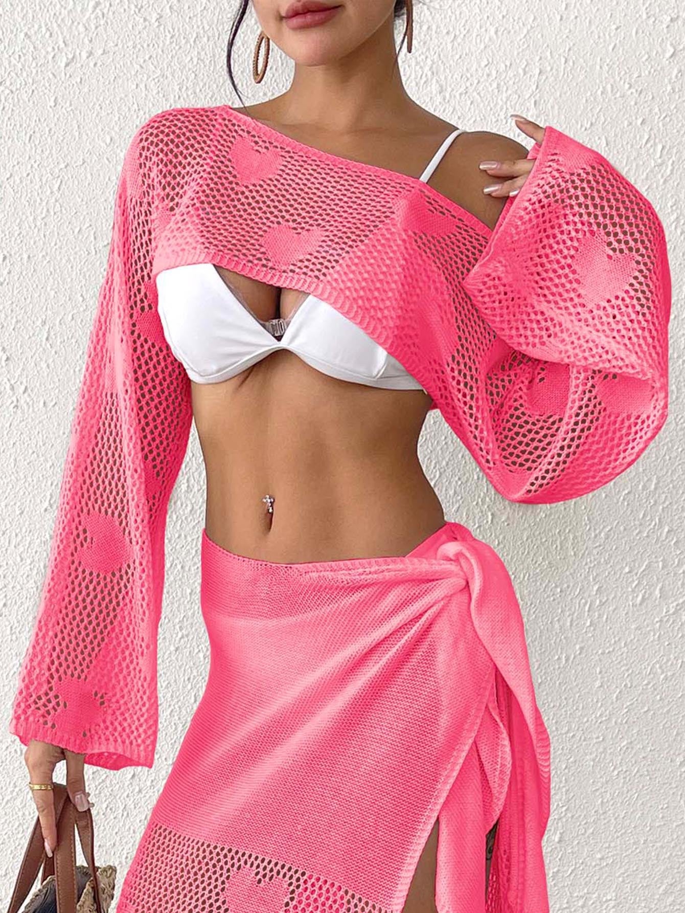 Women's Open Knit Beach Cover-Up Set berg-feldt