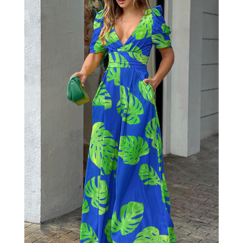 Wickel-Maxikleid mit tropischem Print von berg-feldt für Damen