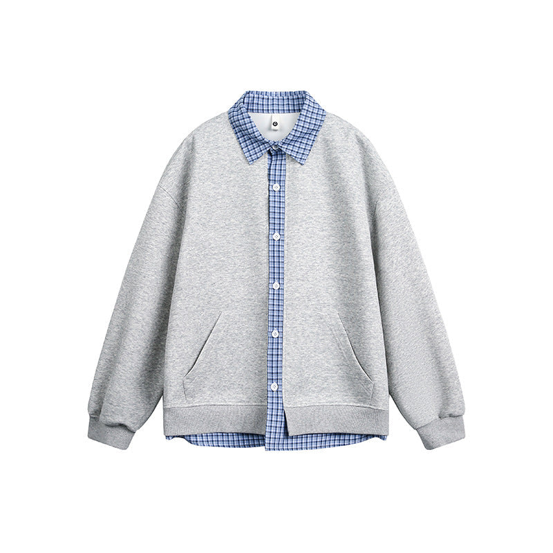 Damen Oversized Hoodie mit Hemdkragen Berg-Feldt