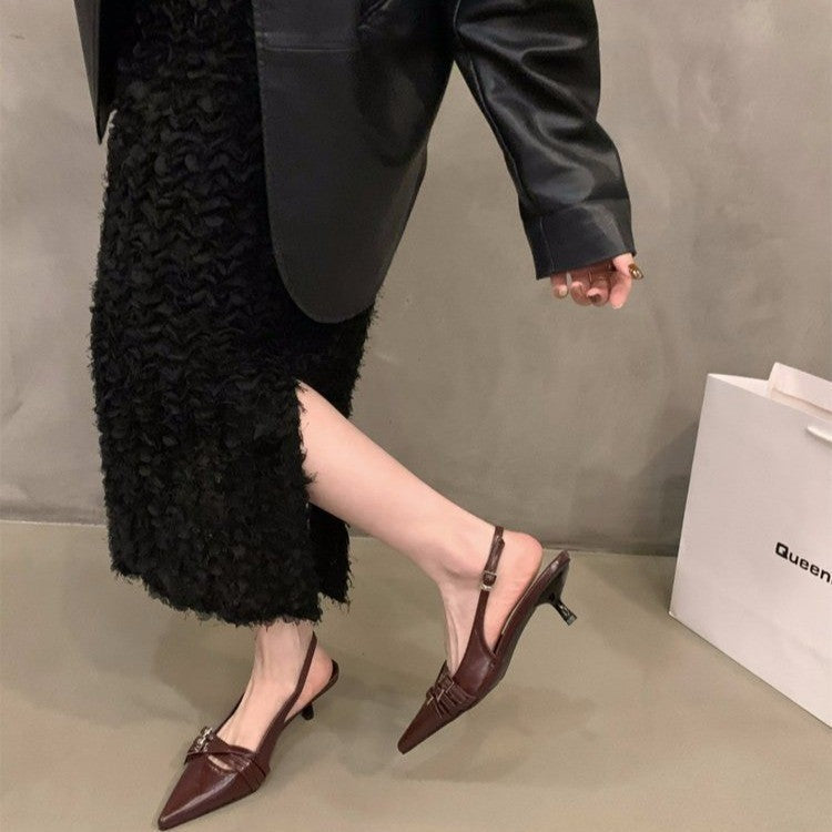 Elegante Damen-Slingback-Mule mit Kitten-Heel und Schleife von berg-feldt