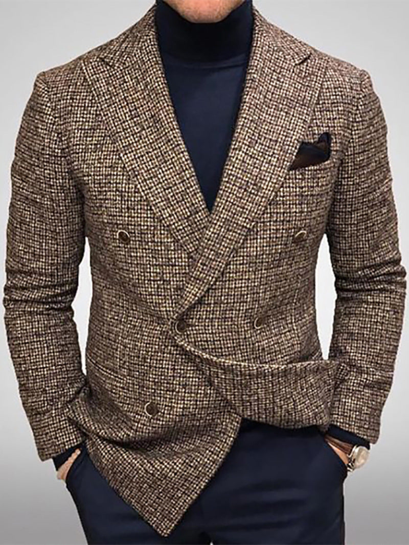 Blazer homme élégant, à carreaux, croisé, Berg-Feldt