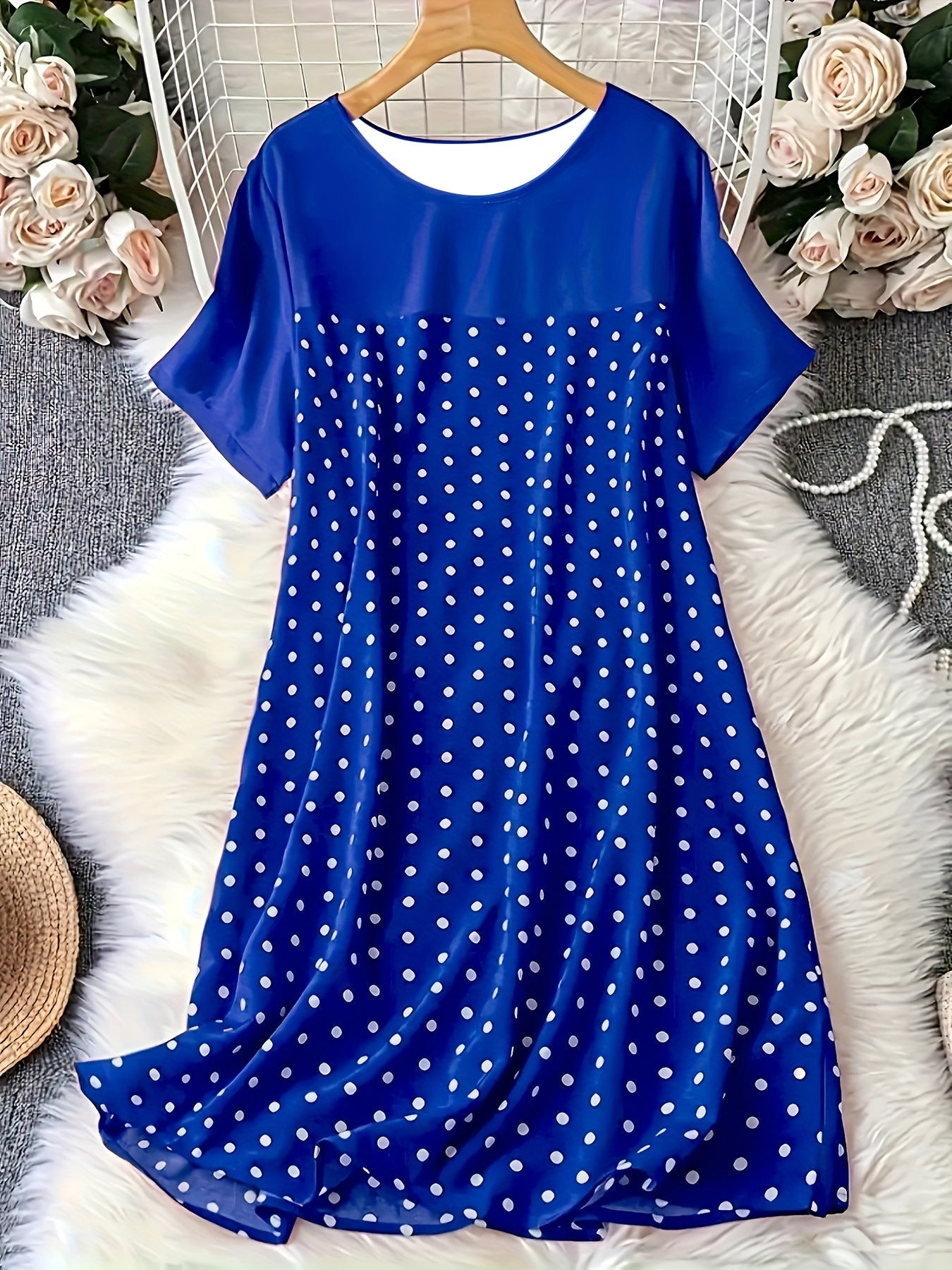 Robe décontractée légère pour femme à pois et manches fluides de berg-feldt