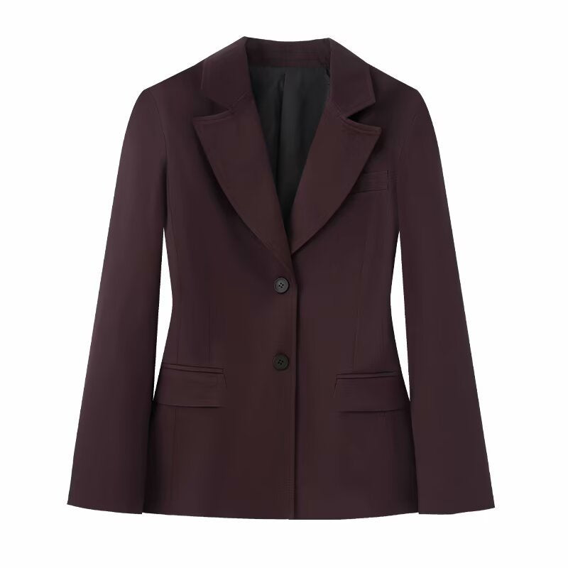 Berg-feldt Blazer pour femme avec revers en satin