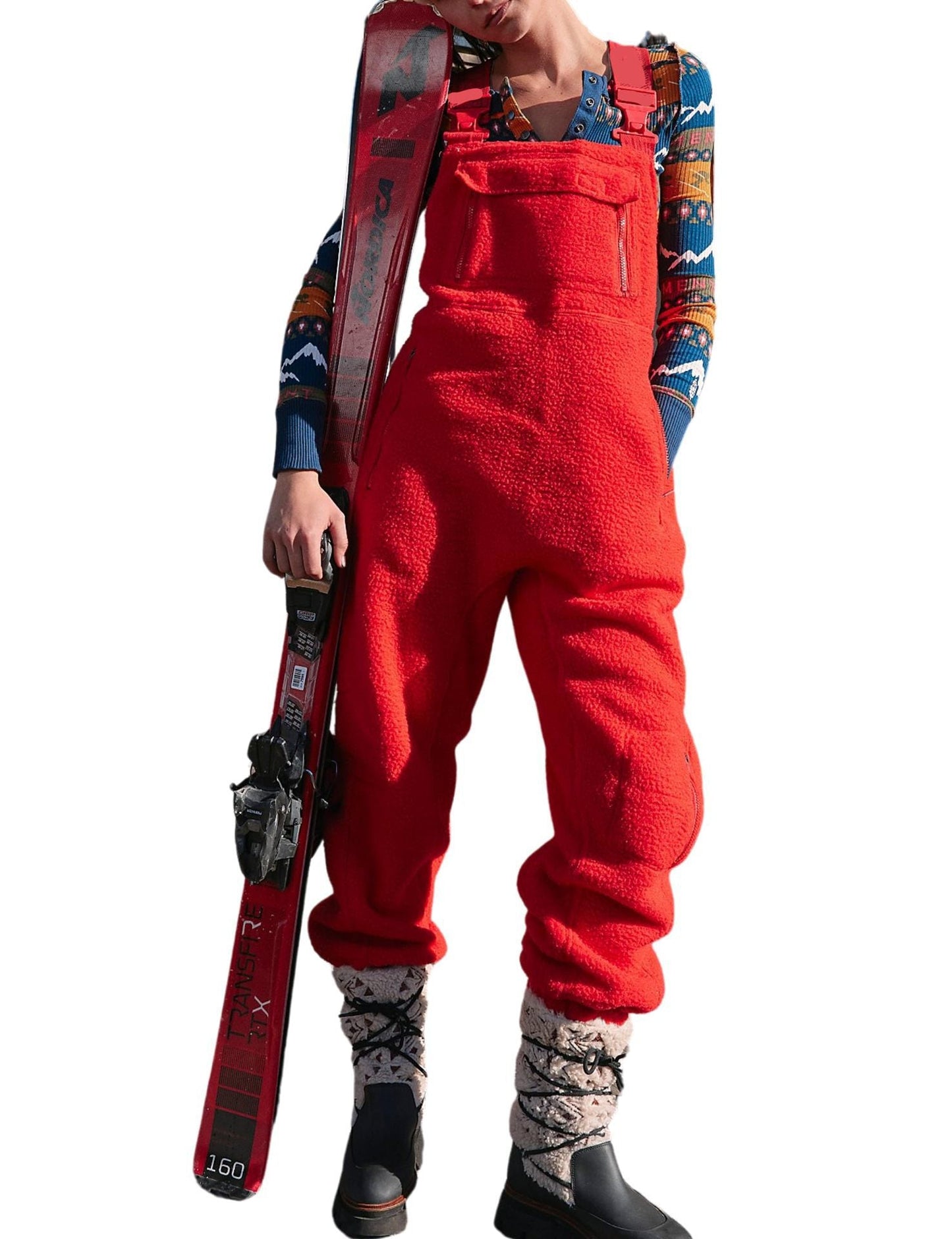 Women's Fleece Utility Bib Overalls berg-feldt