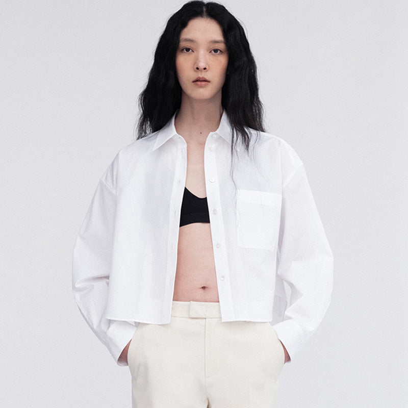 Blouse pour femme avec manches volumineuses et poche poitrine par berg-feldt