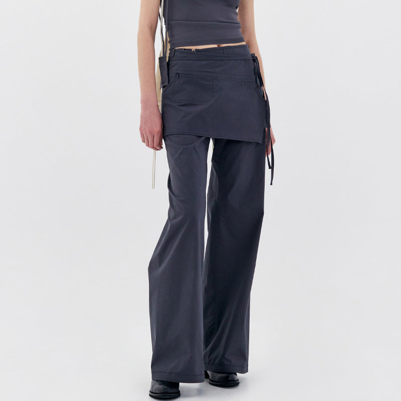 weite Damenhose mit Wickeloptik, Seitentaschen von berg-feldt