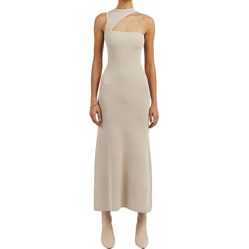 Asymmetrisches Maxikleid mit Rippstrick von berg-feldt für Damen