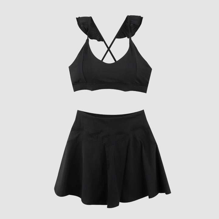 Ensemble soutien-gorge de sport et jupe pour femmes de berg-feldt