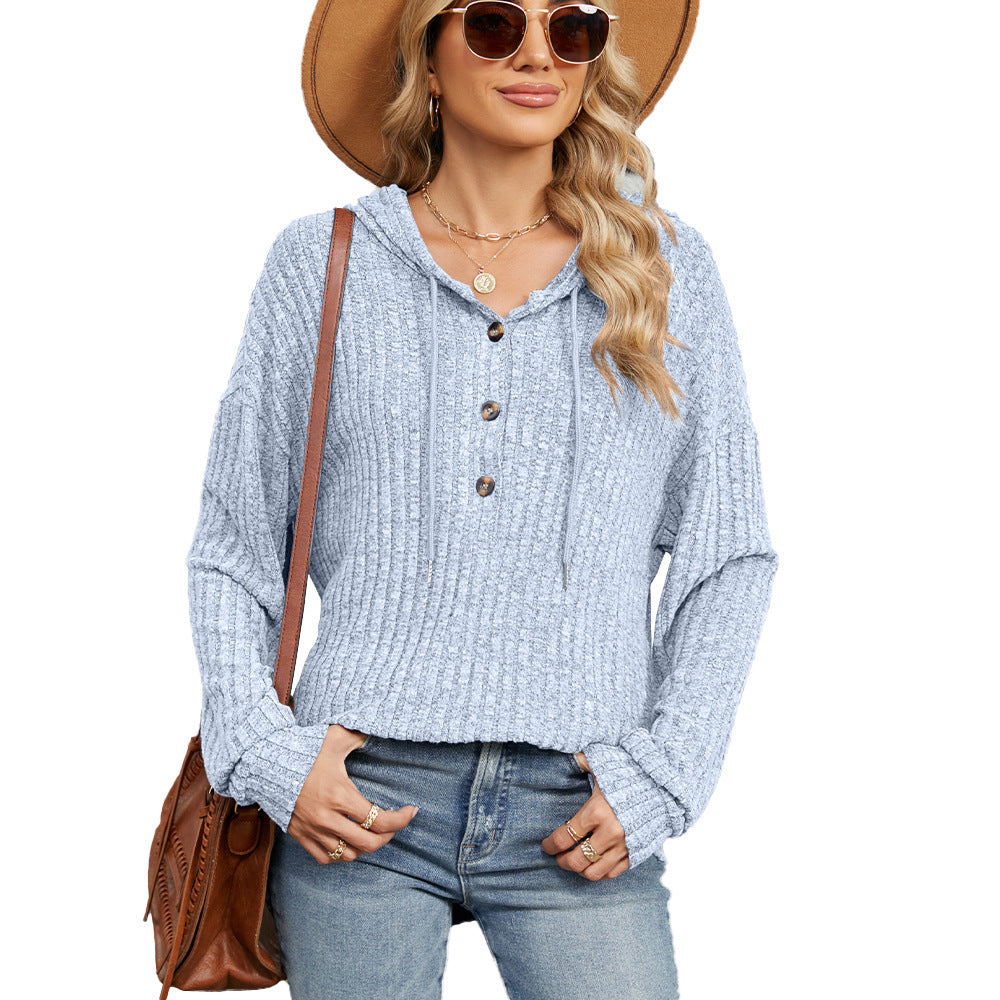 Women's Hooded Ribbed Knit Sweater berg-feldt