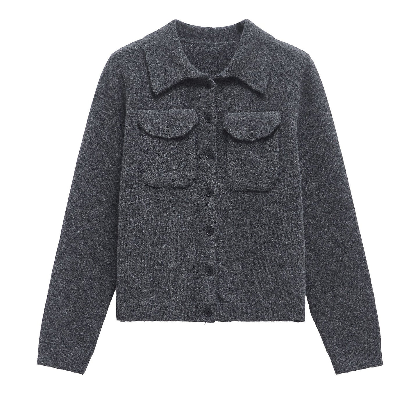 Women's Structured Knit Cardigan with Double Pocket Detail by berg-feldt