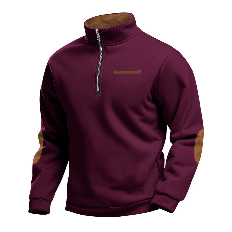 Sweatshirt col montant zippé de qualité supérieure pour homme Berg-Feldt