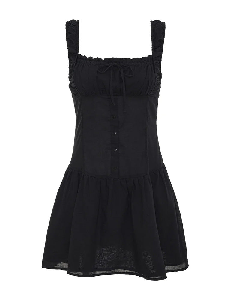 Robe courte pour femme avec détails à volants et nœud décoratif Berg-Feldt