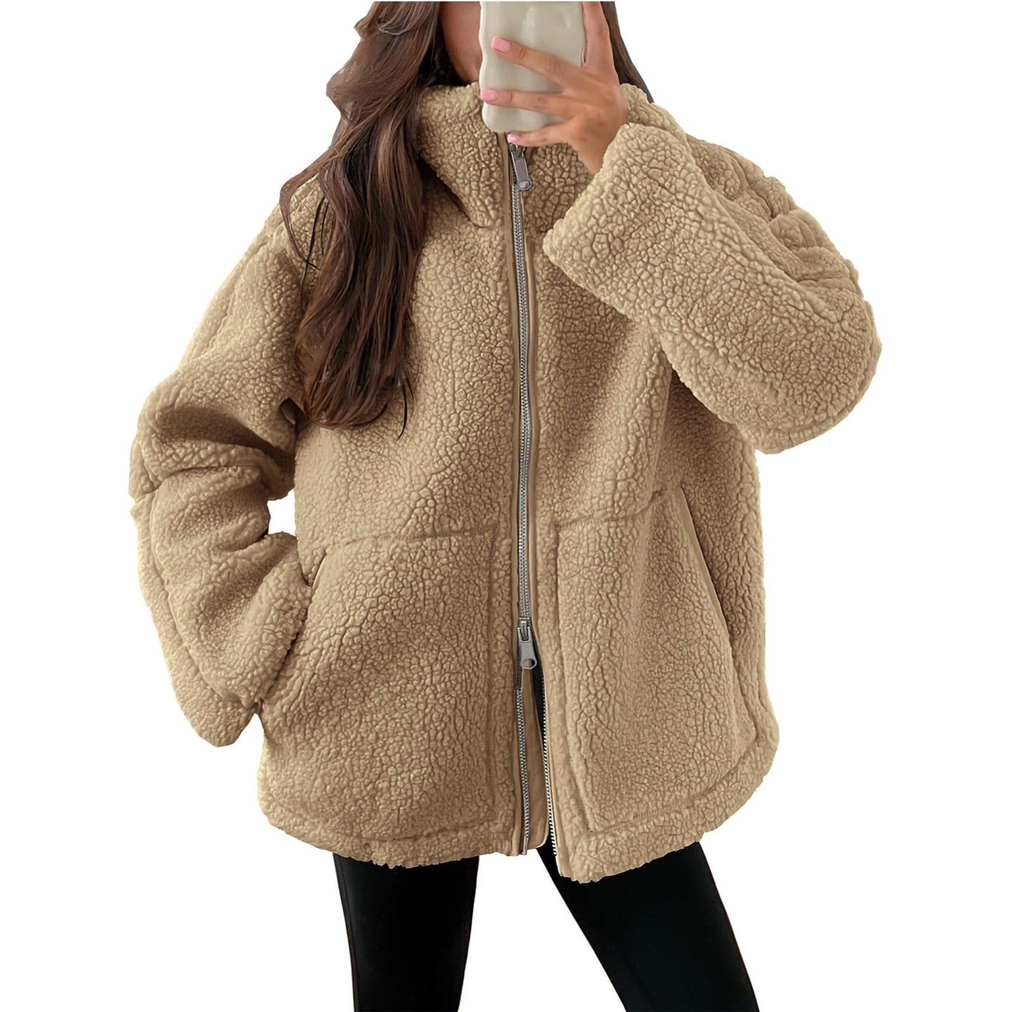 Veste douillette en teddy zippée pour femme Berg-Feldt