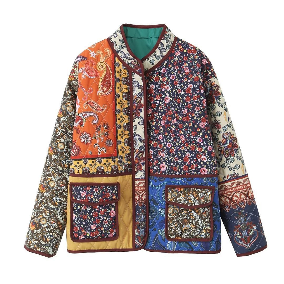 Veste utilitaire Berg-feldt en patchwork artistique pour femme