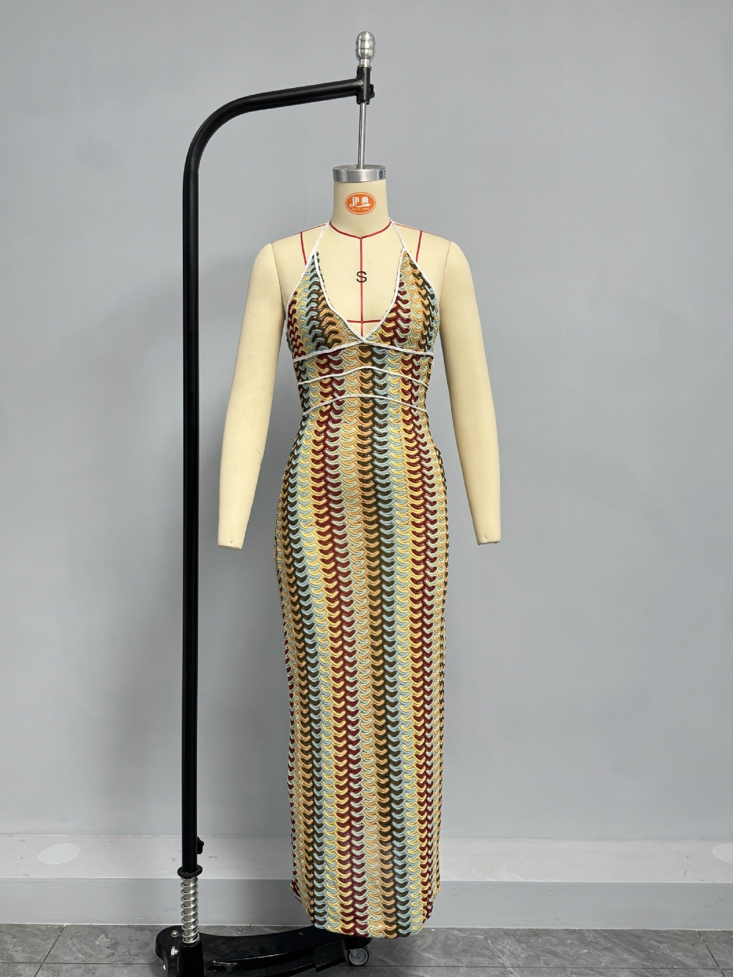 Women's Maxi Dress with Artistic Print Details berg-feldt