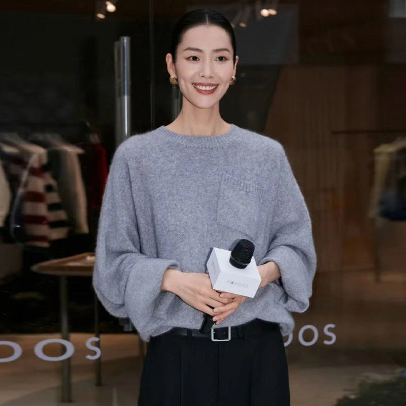 Bequemer Damen-Strickpullover mit weiten Ärmeln von berg-feldt