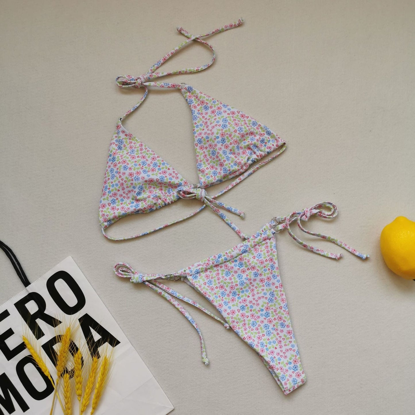 Womens Adjustable Triangle Bikini Set with Stylish Tie Band berg-feldt