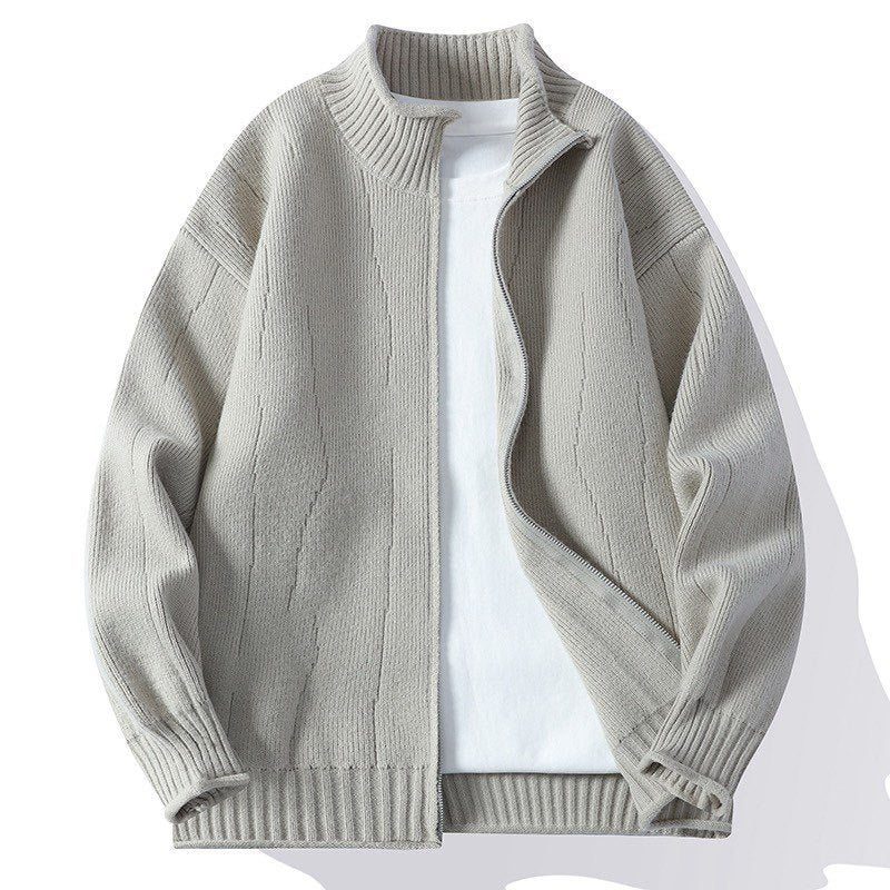 Herrenmode: cardigan zippé à col montant Berg-Feldt