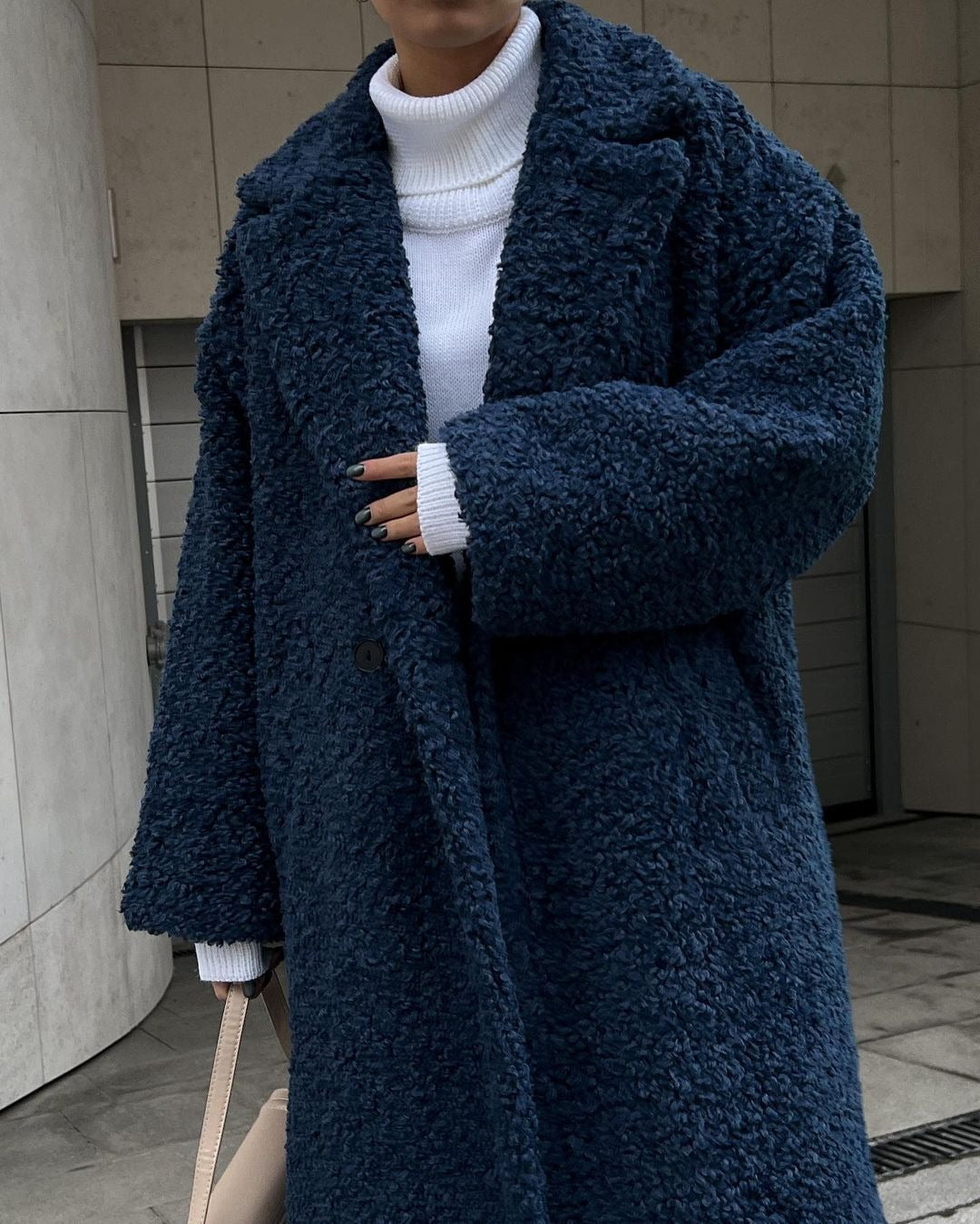 Veste douillette en imitation fourrure d'ours pour femme, coupe oversize élégante, Berg-Feldt