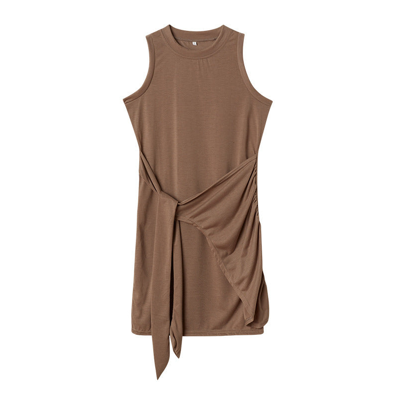 Wickelkleid für Damen, ärmellos, mit seitlichen Bindedetails von berg-feldt