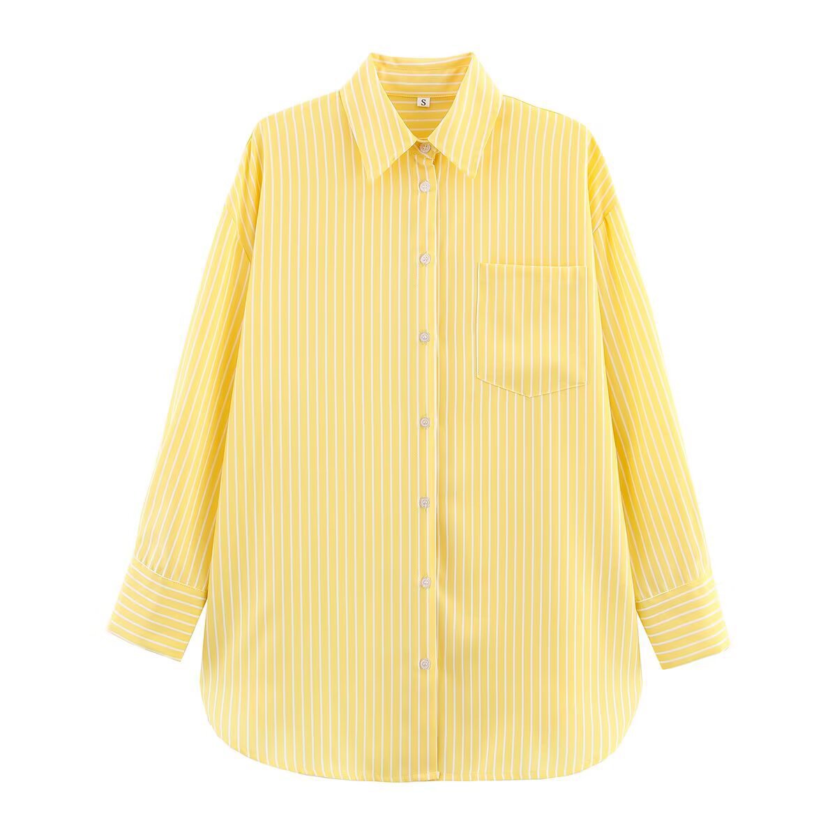 Women's Striped Relaxed Fit Button-Down Shirt by berg-feldt