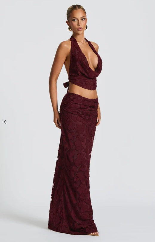 Women's Halter Neck Floral Maxi Dress berg-feldt