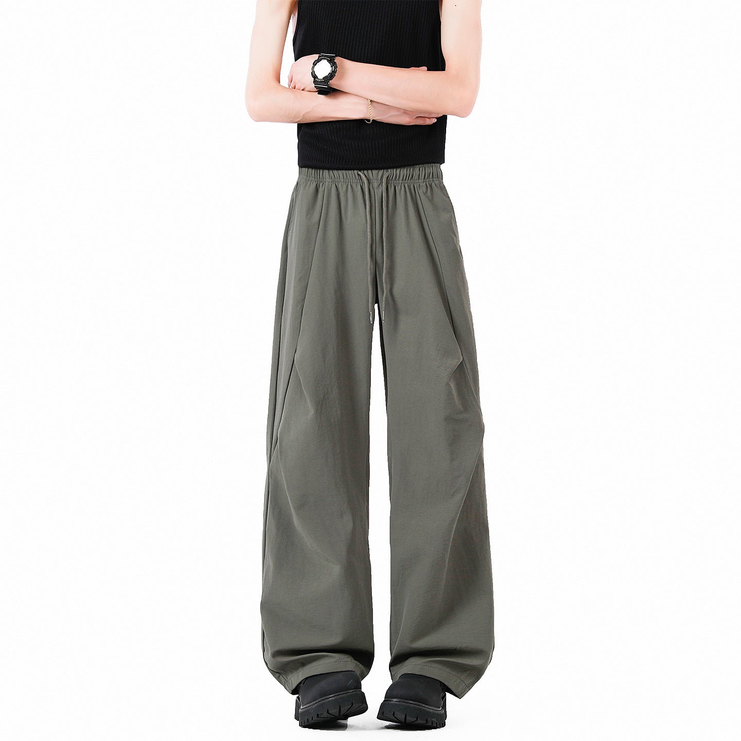 Unisex elegante Freizeithose mit hohem Bund und lockerer Passform Berg-Feldt