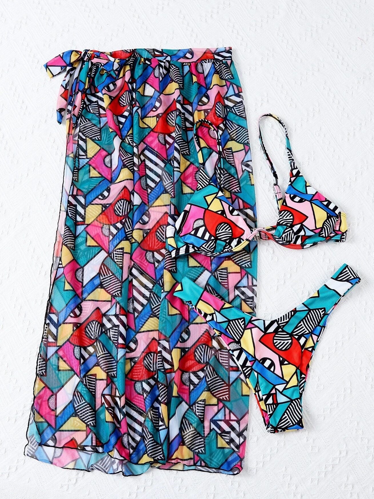 Badeanzug-Set mit geometrischem Muster für Damen von berg-feldt