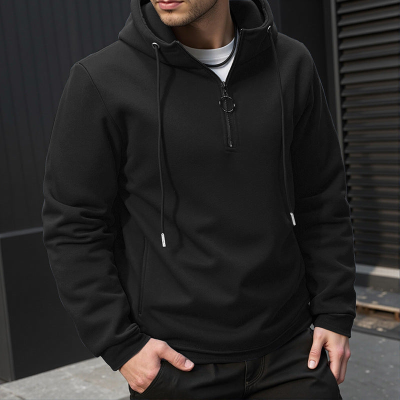 Sweat à capuche pour homme avec fermeture éclair moderne et doublure douce Berg-Feldt