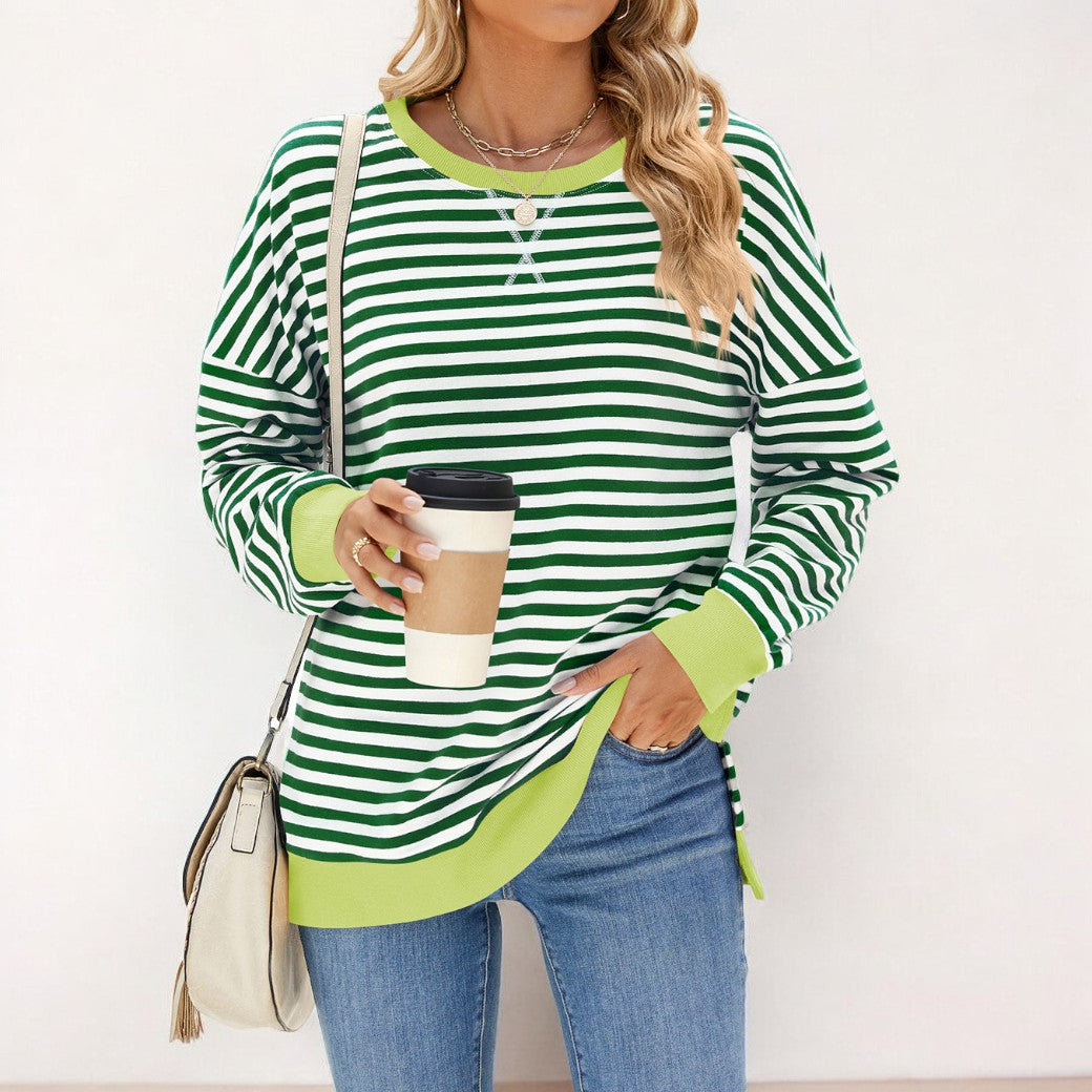 Pull rayé confortable pour femme