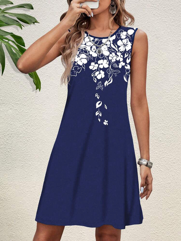 A-Linien-Kleid für Damen mit Blumenmuster von berg-feldt