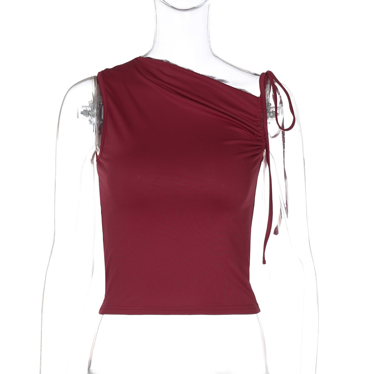 Asymmetrisches Damen-Crop-Top mit verstellbaren Trägern von berg-feldt