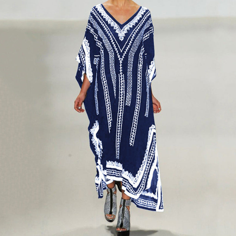 Weitärmeliger Damen-Kaftan mit aufwendigem Ethno-Print von berg-feldt