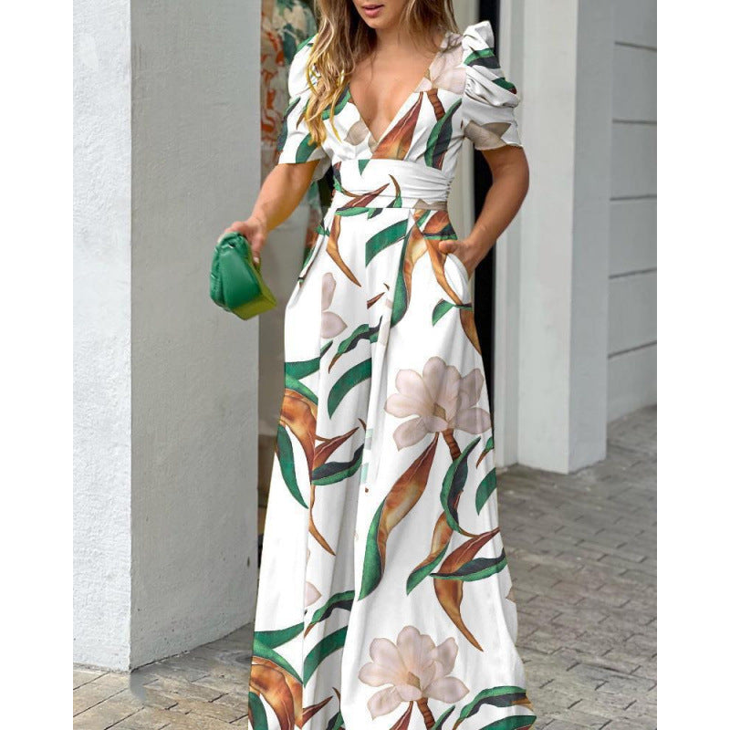 Wickel-Maxikleid mit tropischem Print von berg-feldt für Damen
