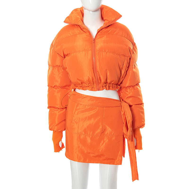 Asymmetrische, kurze Damen-Steppjacke von berg-feldt