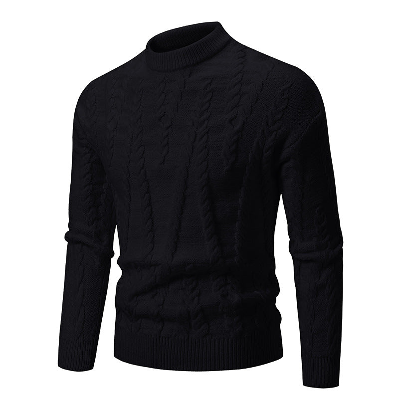 Pull col roulé en maille fine torsadée pour homme Berg-Feldt