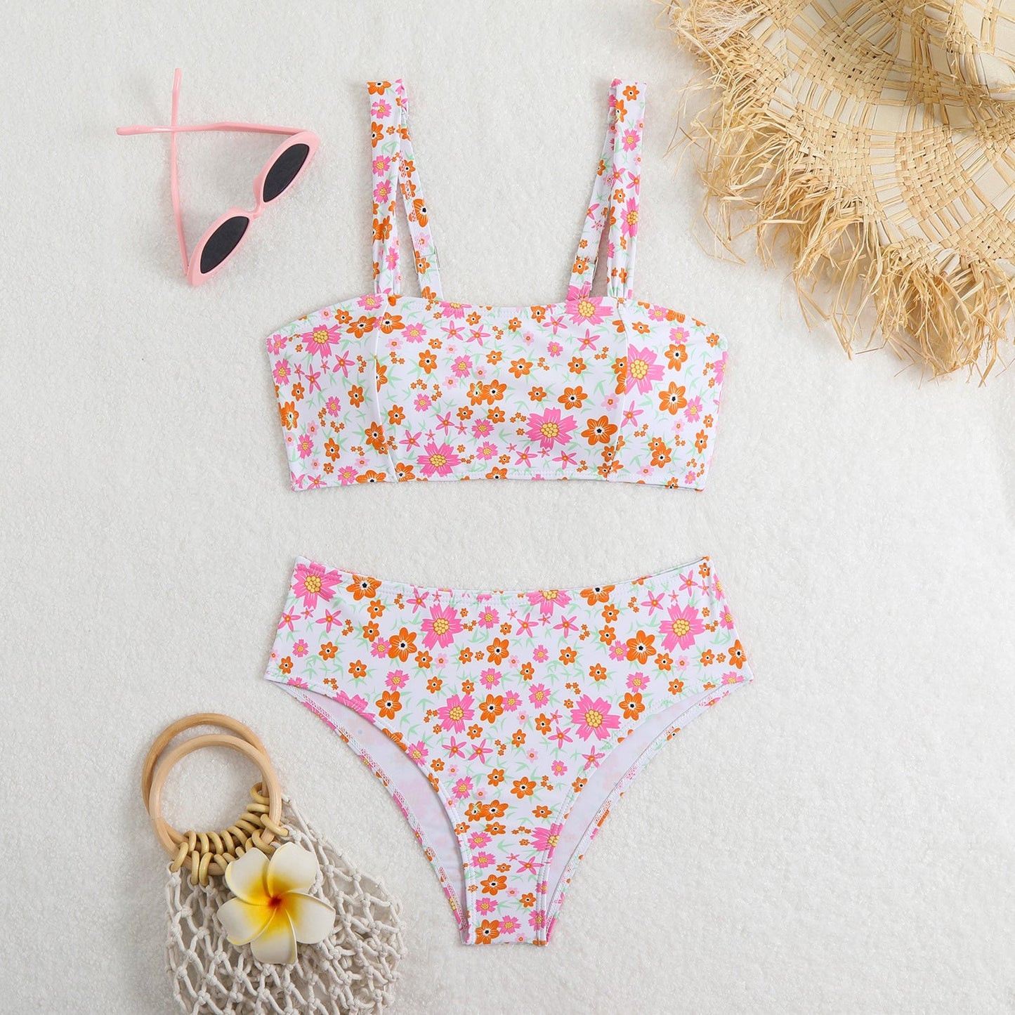 Ensemble de bikini taille haute à imprimé floral pour femme Berg-Feldt 1750838450