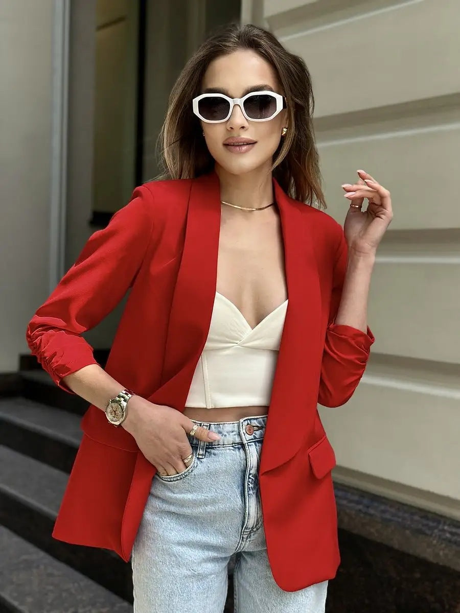 Blazer élégant pour femme avec basques raffinées et coupe ajustée de berg-feldt