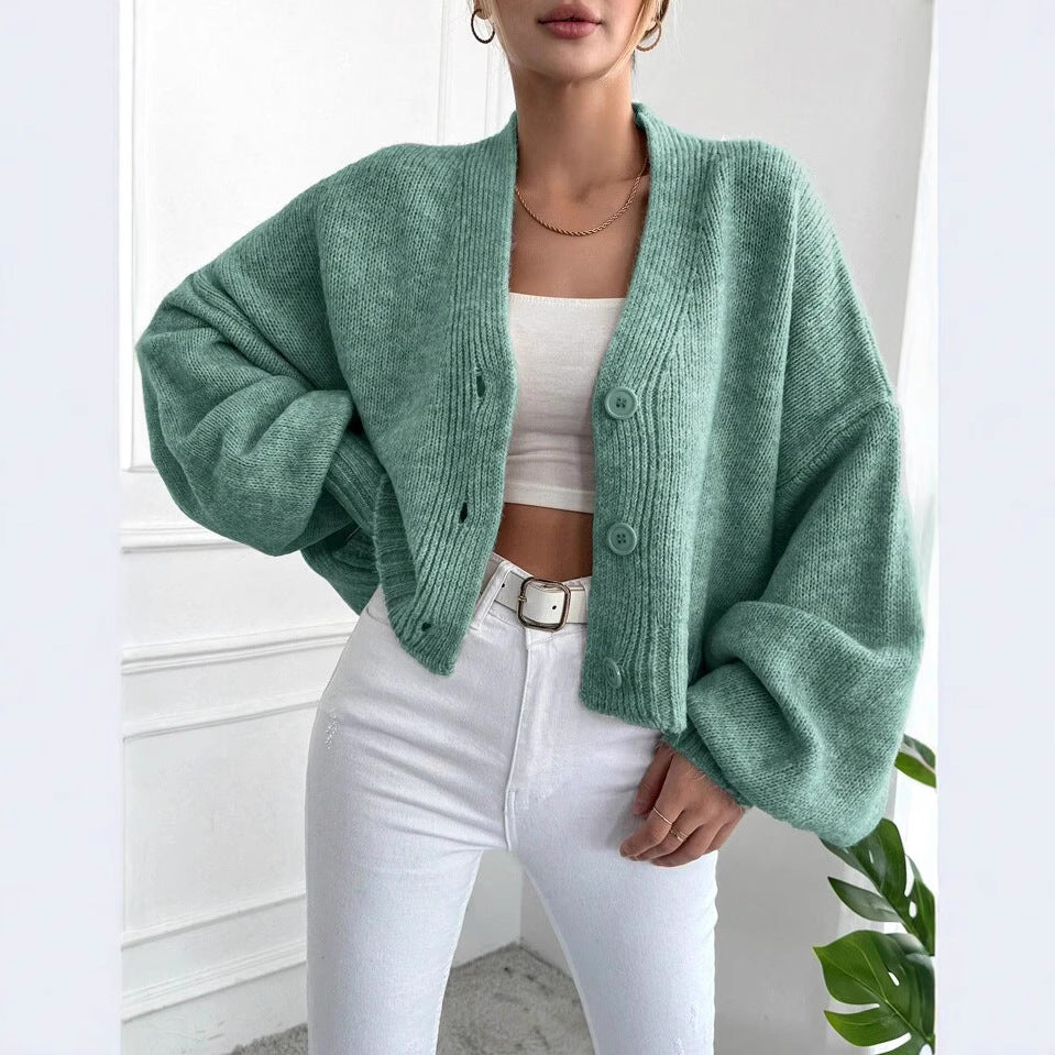Damen Oversized Strickjacke mit Knopfdesign und weitem Schnitt Berg-Feldt