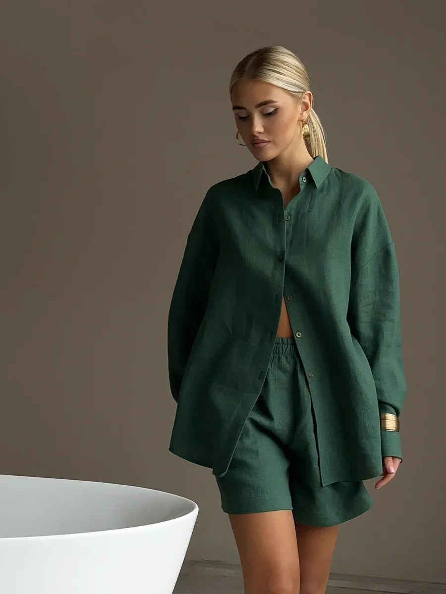 Women's Relaxed Linen Shorts Set berg-feldt
